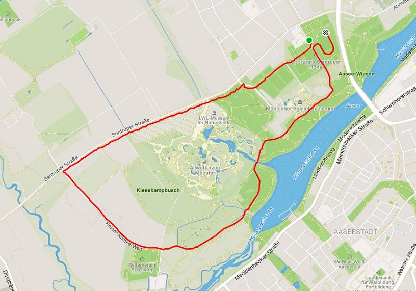 Strecke Siena Garden Straßenlauf